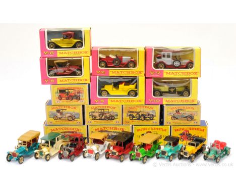 Matchbox Models of Yesteryear group of 1960's to early 1970's issue cars to include (1) Y13 1911 Daimler; (2) Y14 1911 Maxwel