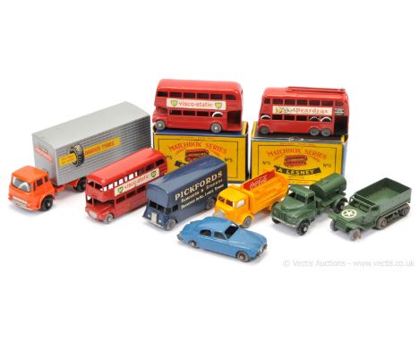 Matchbox Regular Wheels &amp; Major Packs to include 2 x 5c London Routemaster Buses "BP Visco-Static" decals - Good Plus &am