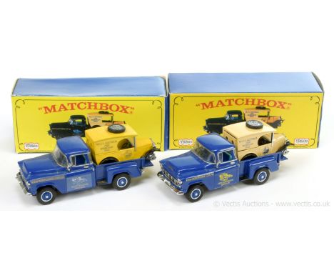 Matchbox Models of Yesteryear Code 2 Issues - (1) YRS03 1956 Chevrolet 3100 Pick-up Truck with Austin 7 load - "MICA Australi