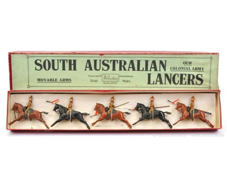 Britains - Set 49 - South Australian Lancers - [1919 4th version], comprising: Mounted Officer with extended Sabre Arm &amp; 