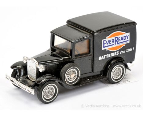 Matchbox Models of Yesteryear Y22 1930 Ford Model A Van - colour trial model - black body and chassis including roof panels, 