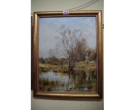 Robert Morley,&nbsp;'In Early Spring', signed and dated '87, inscribed on old label verso, oil on panel, 42 x 32cm.&nbsp; 