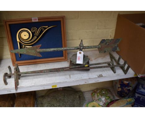 An old metal weather vane,&nbsp;60cm wide.&nbsp; 