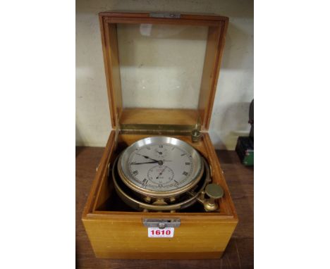 A Thomas Mercer Centenary two-day marine chronometer, the 4in silvered dial numbered 2614. 