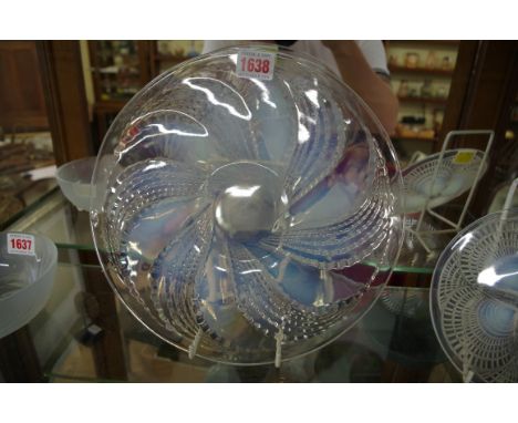 An R Lalique Fleurons pattern plate, 27cm diameter, (shallow rim chip). 