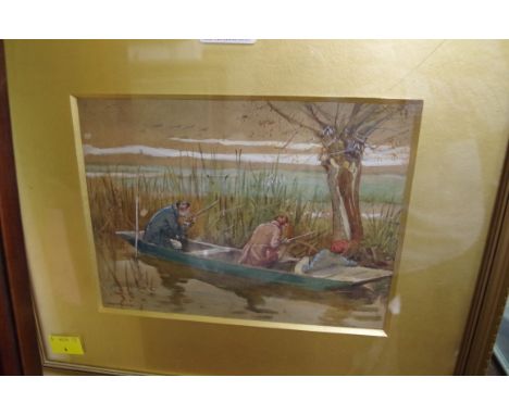 George Goodwin Kilburne, duck hunting, signed, watercolour and gouache, 15 x 20cm.&nbsp; 