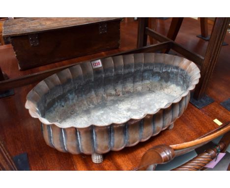 An Italian copper planter,&nbsp;stamped 'Casagrande', 50.5cm wide.&nbsp; 
