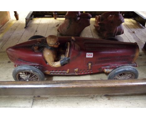 A model of a vintage racing car,&nbsp;72.5cm long. 