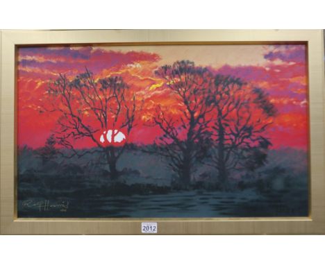 Rolf Harris (1930-2023): artist signed limited edition colour lithograph on board, Winter Sunrise, 143/195, 75 x 44 cm, frame