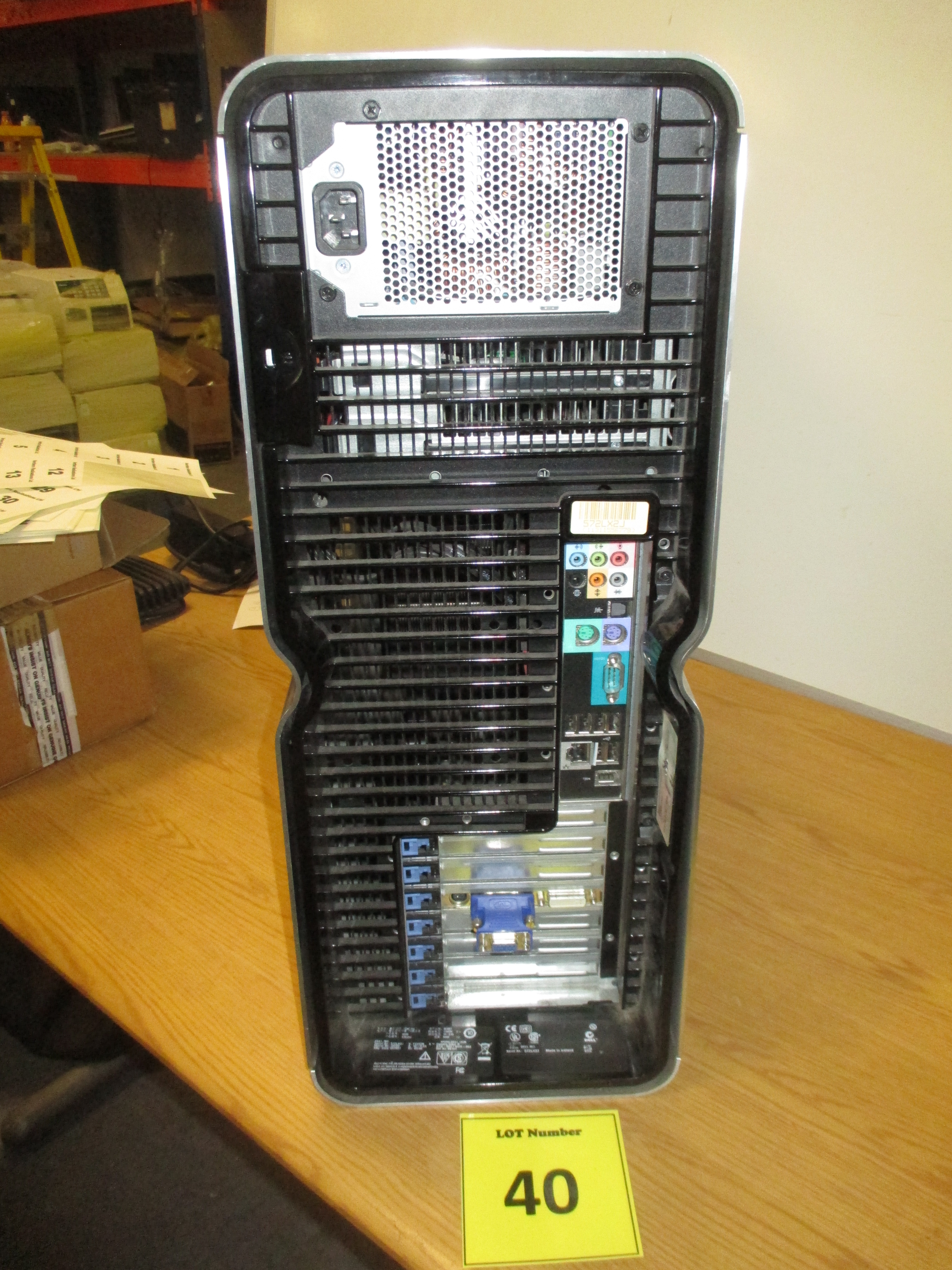 DELL XPS 710 TOWER COMPUTER. MODEL DCDO. DC 2.66GHZ PROCESSOR, 4GB RAM, 2 X 500GB HDDS, DVDRW, NV