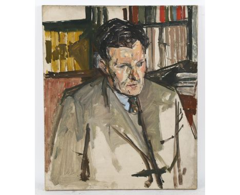 Early to mid-20th century British School, oil on canvas, portrait of a man, unsigned, 61cm x 50cm, unframed 
