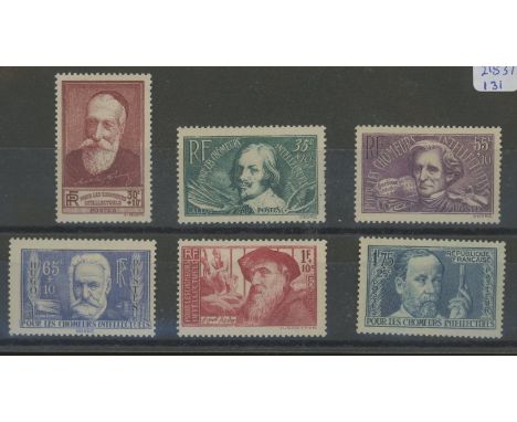 1938 Unemployed Intellectuals set U/M. SG 602-7 Cat £58 (6)