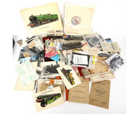 Various railway ephemera, including British Railways Brighton ticket etc 