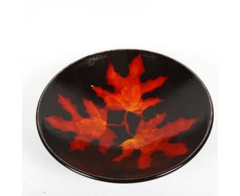 A large Poole Pottery Maple Leaf pattern bowl, diameter 34cmNo chips cracks or restoration 