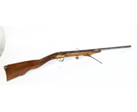 An Antique rifle crossbow, with octagonal steel 70cm barrel 