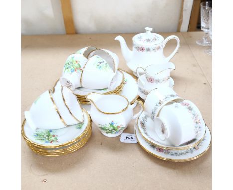 Paragon Belinda Tea for Two set, and a Dorchester floral decorated tea set 