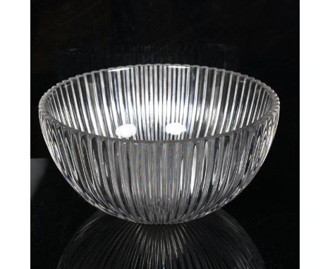 RIEDEL - a large crystal glass fruit bowl, signed on base, diameter 24cm, height 12.5cm1 tiny impact chip to raised outer edg