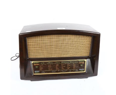 A Vintage Pilot Bakelite radio, width 41cm 