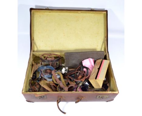 A group of 20th century flying goggles of varied date and construction to include Air Ministry issue examples, contained with