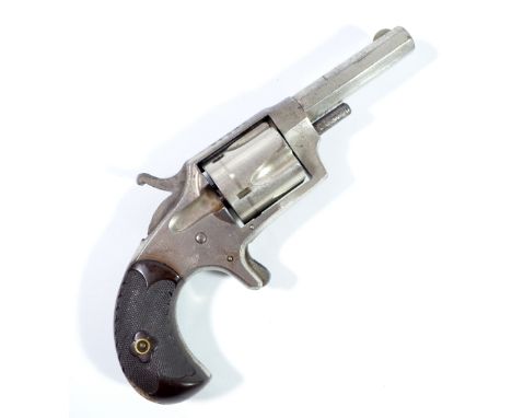 A five shot rimfire revolver, the octagonal barrel stamped 'Pat March 28.1871', the frame inscribed 'G.W.T. & R., Mountain Ea
