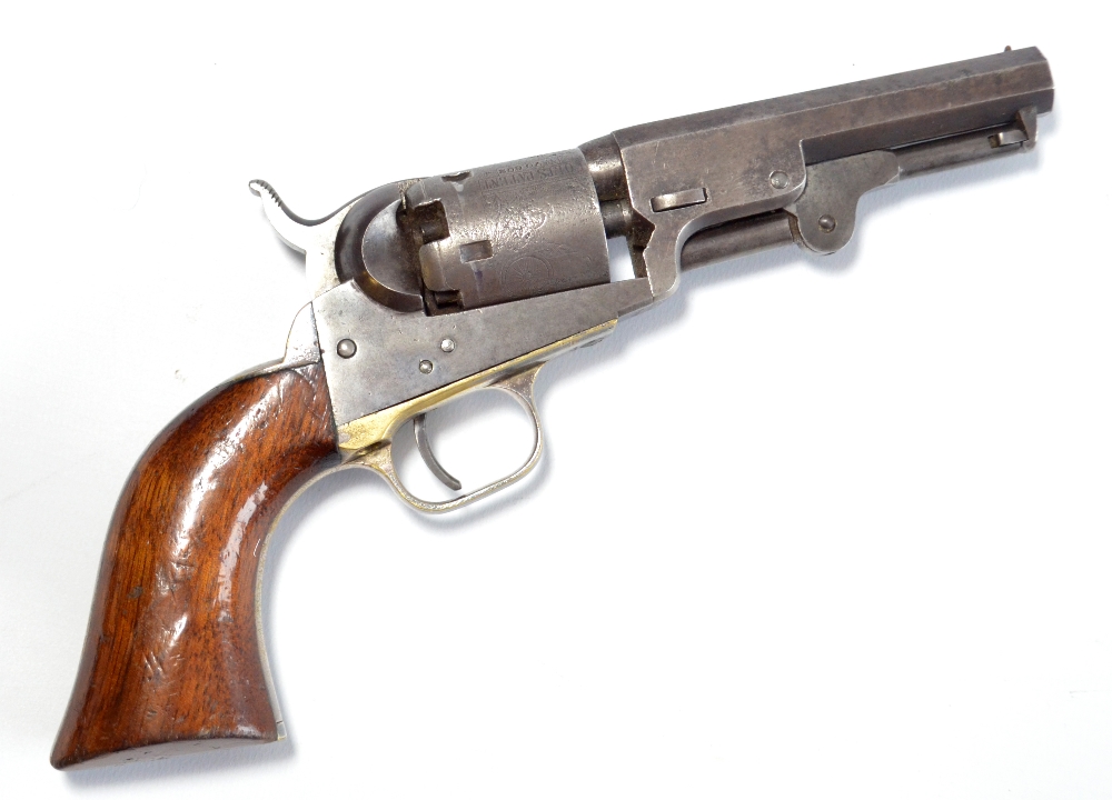 COLT; a patent five shot percussion cap single action revolver, stamped ...