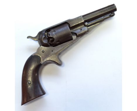 REMINGTON; a New Model percussion cap five shot revolver with octagonal barrel, inscribed 'Patented De Sept 14 1859 Remington