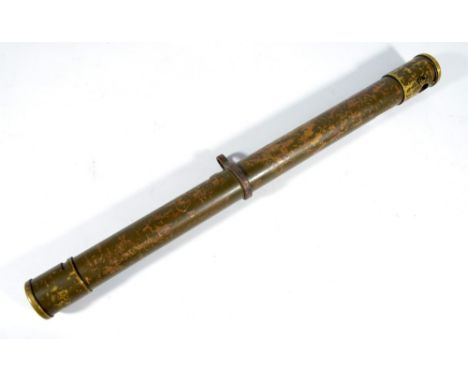 BECK LTD; a WWI period military issue trench mortar periscope bearing broad arrow marks and numbered 419, length 44cm.