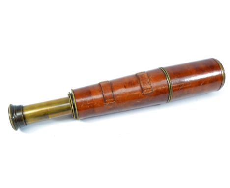 BROADHURST, CLARKSON & CO OF LONDON; a 2" brass military issue three-draw telescope inscribed 'Tel: Sig: MkIV', and 'G.S., Br