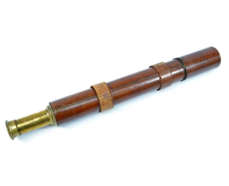 W WATSON & SONS OF LONDON; a military issue 2" brass two-draw telescope, inscribed 'W Watson & Sons London 1900, 27', stamped
