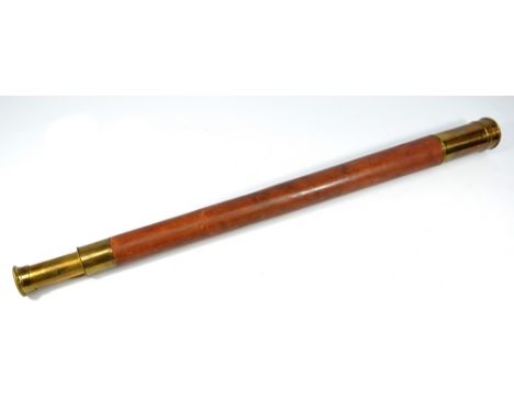 NEGRETTI & ZAMBRA OF LONDON; a 2.25" brass single-draw telescope inscribed 'Negretti & Zambra, London 1899/733, Tel Garrison 