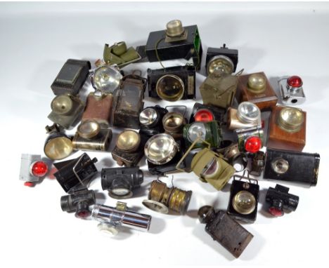 A very large collection of vintage lamps including a Rob Roy, etc.