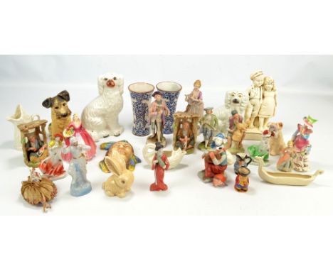 A mixed lot of ceramics to include a Beswick plaque modelled as a Native American Chief numbered 7797, a Doulton figure 'Jane