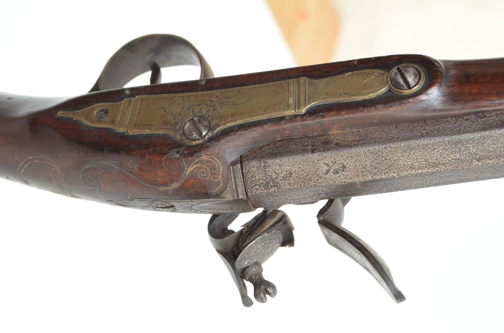 An Archer flintlock hunting musket with roller bearing frizzen and ...