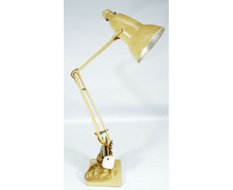 HERBERT TERRY; an original mid-20th century cream painted Anglepoise lamp.