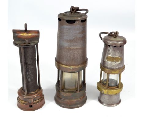 J MILLS & SONS LTD OF NEWCASTLE UPON TYNE; an open gauze safety lamp, height 22cm, a small Wolf Safety Lamp Co of Sheffield '