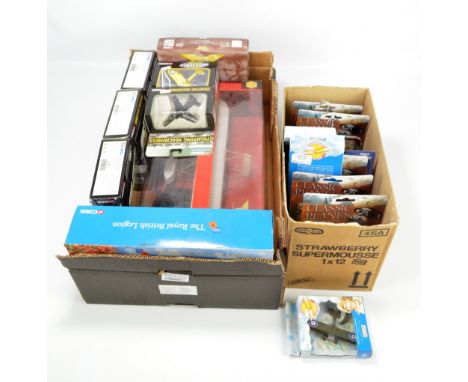 A collection of diecast model planes to include Corgi AA34501 The Right Flyer, CSVR01004 Royal British Legion four piece set,