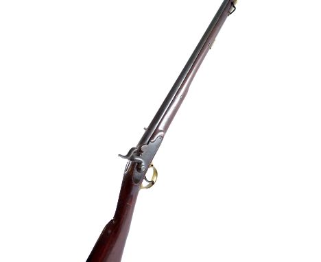 An 1842 Tower percussion cap musket, the lock stamped 'VR Tower 1842' beneath crown cipher and fitted with brass furniture, l