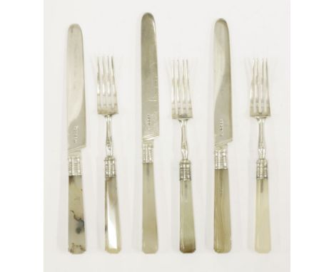 A set of eighteen pairs of George III/IV silver fruit eaters,the majority probably by Robert Peppin, London 1817-1827,four fo