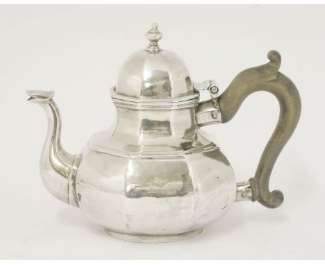 A George I silver teapot,by Thomas Mason, London 1718,of octagonal form, engraved with initials to base*, and scratch weight 