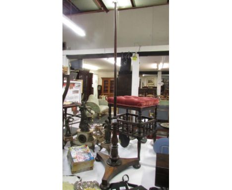 A fire screen pole (screen absent)