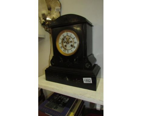 Marble mantle clock