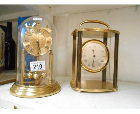 An Acctim anniversary clock & 1 other