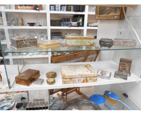 13 various boxes including unusual playing card box