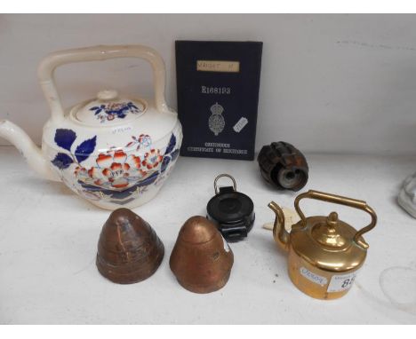 A quantity of miscellaneous items including teapot etc.