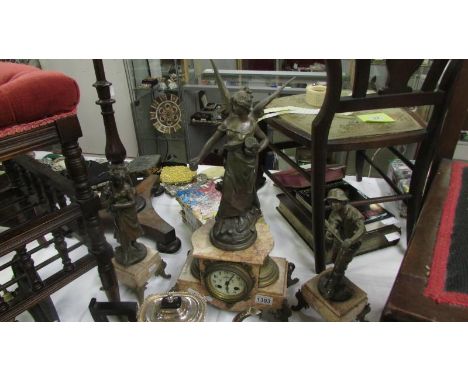 3 piece clock garniture set