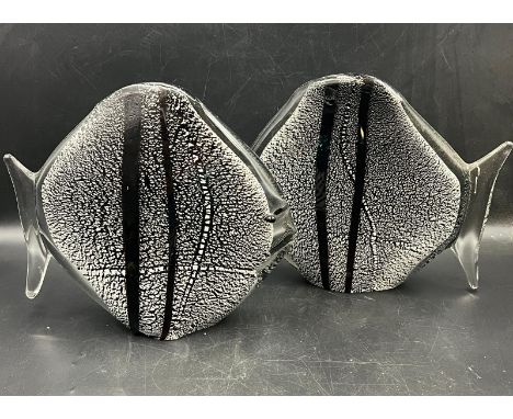A pair of Italian Murano Art glass fish 