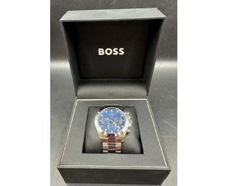 A Boss Chronograph, boxed with papers