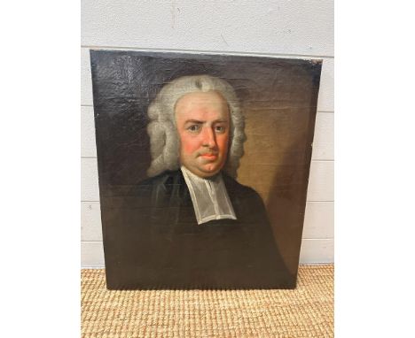 An 18th Century Portrait of a Gentleman, oil on canvas. (Approximate Measurements 52cm x 59cm)