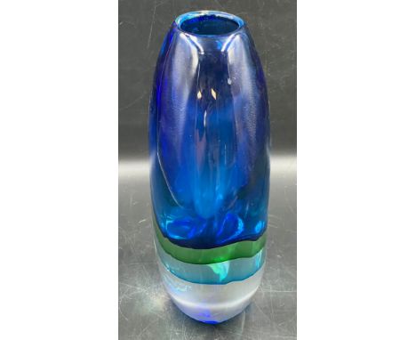 A Murano sommerso  Art glass vase. H 26cm