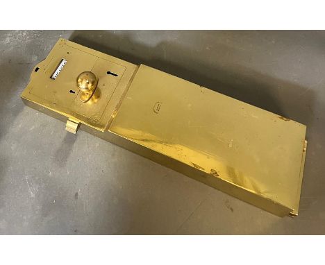 Antique Lockerbie & Wilkinson Ltd Brass toilet lock with pay mechanism